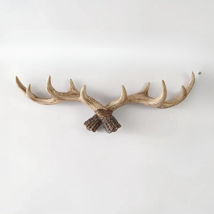 Wall Mounted Coat Rack Resin Antler Design Multi Hook Entryway Storage 0