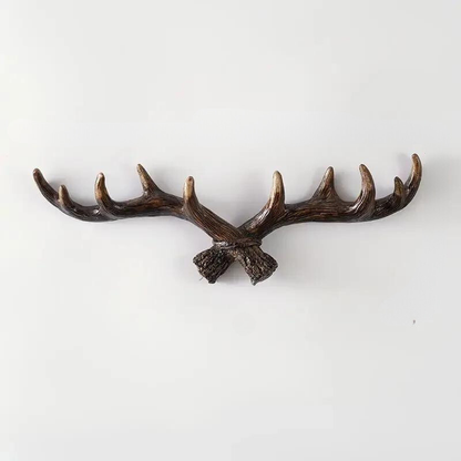 Wall Mounted Coat Rack Resin Antler Design Multi Hook Entryway Storage 4