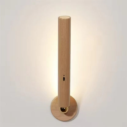 Wall Sconce Light 9W LED 1200 Lumens Wood Metal Chrome Finish