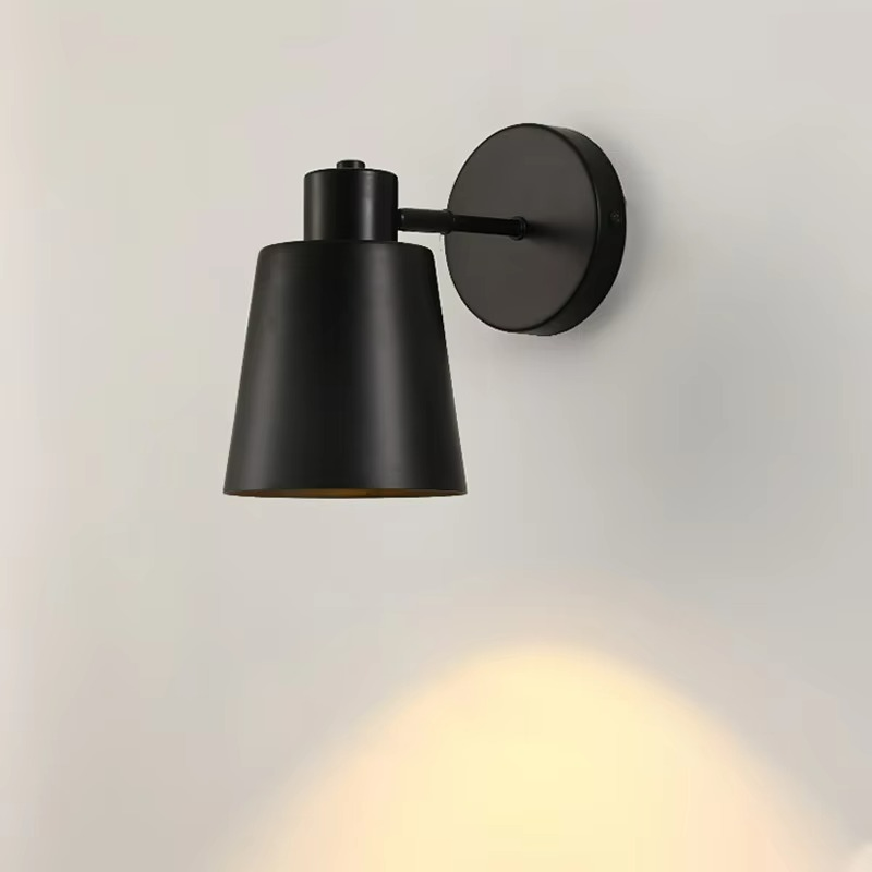 Wall Sconce Light Brushed Black and Gold Metal Modern Style Indoor Lighting 2