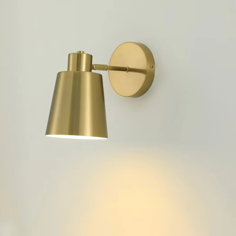 Wall Sconce Light Brushed Black and Gold Metal Modern Style Indoor Lighting 3