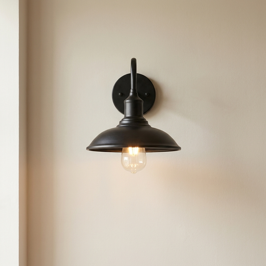 Wall Sconce Wrought Iron E27 Matte Black Industrial Indoor Light