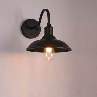 Wall Sconce Wrought Iron E27 Matte Black Industrial Indoor Light