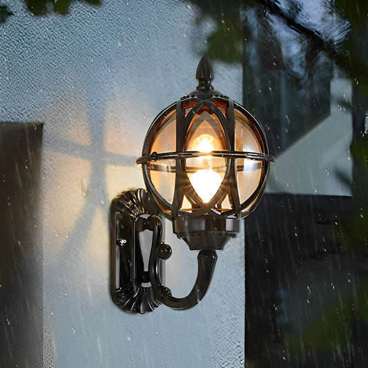 Wall Sconce – Black and Bronze, Retro Aluminum for the Garden, Sunroom, or Exterior Wall 0