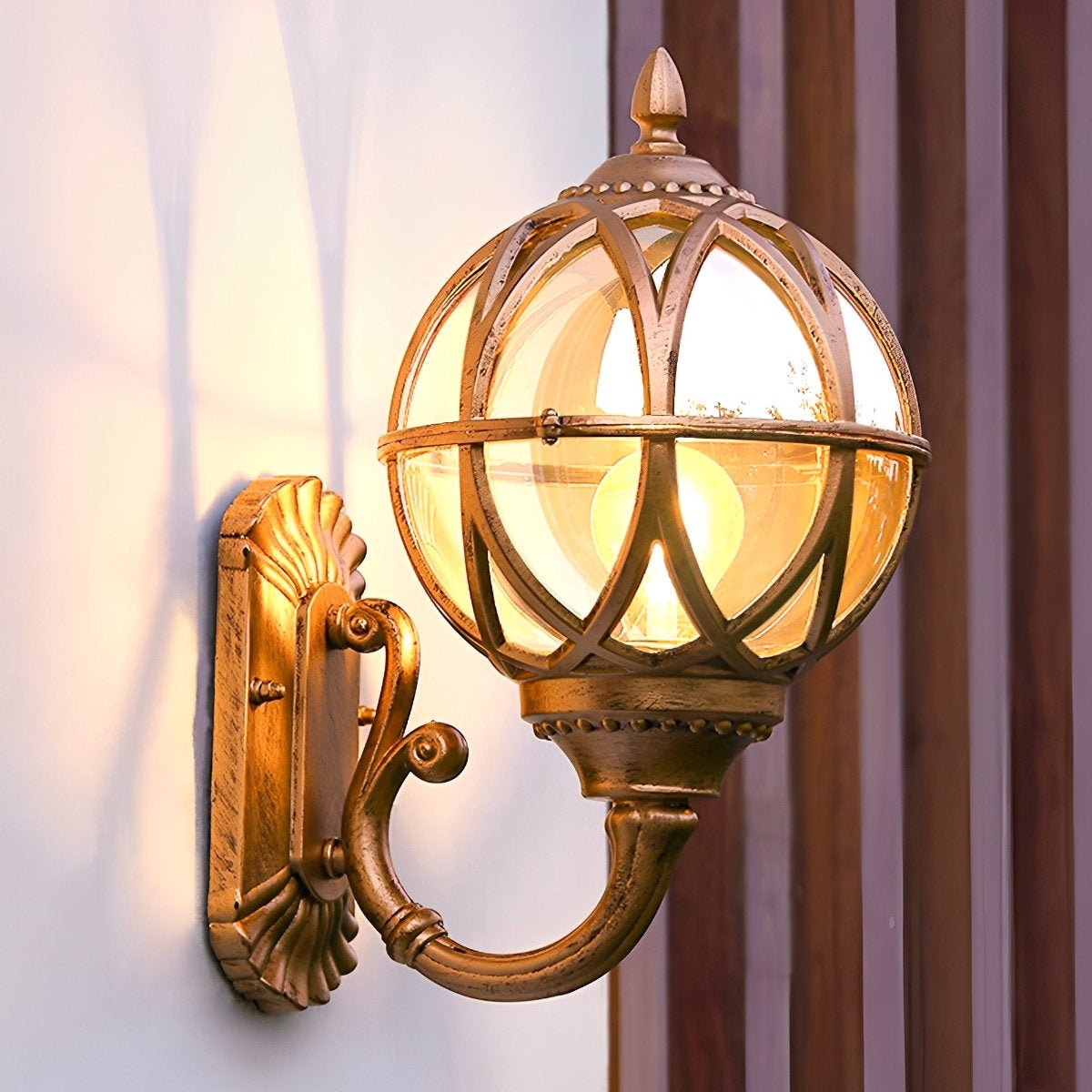 Wall Sconce – Black and Bronze, Retro Aluminum for the Garden, Sunroom, or Exterior Wall 1