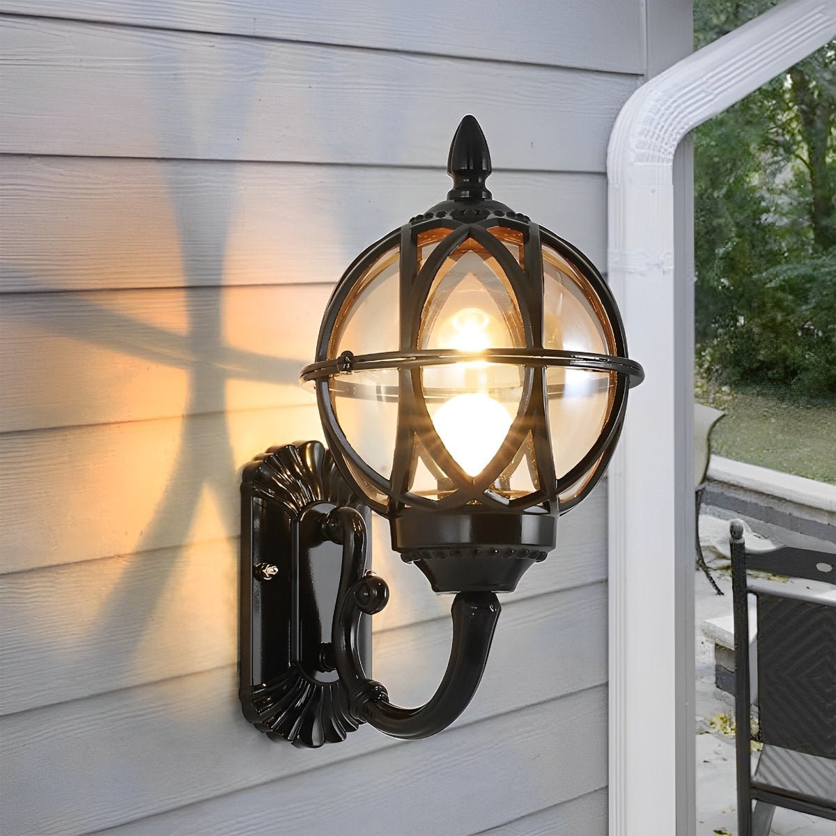 Wall Sconce – Black and Bronze, Retro Aluminum for the Garden, Sunroom, or Exterior Wall 2