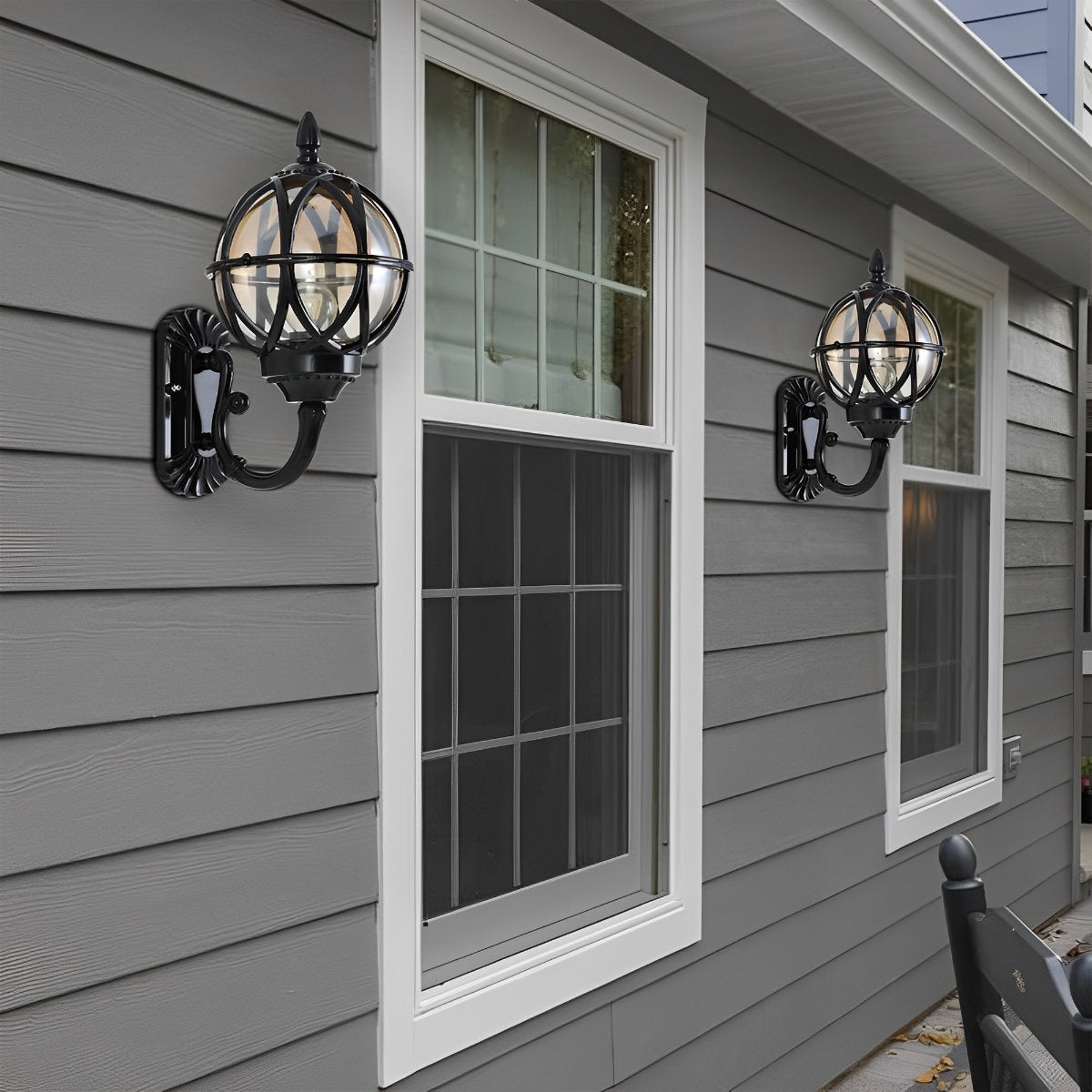 Wall Sconce – Black and Bronze, Retro Aluminum for the Garden, Sunroom, or Exterior Wall 5