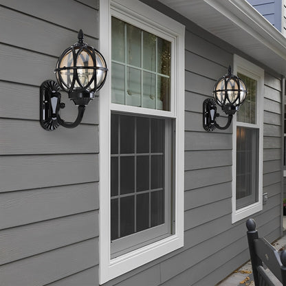 Wall Sconce – Black and Bronze, Retro Aluminum for the Garden, Sunroom, or Exterior Wall 5