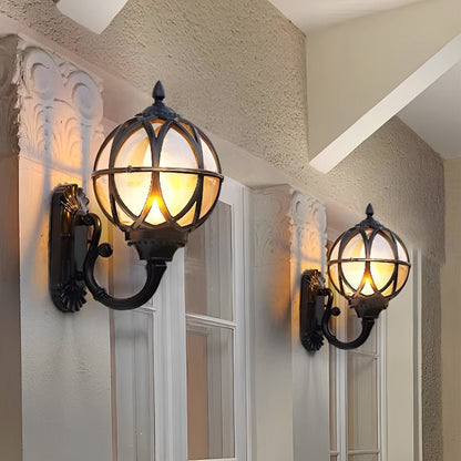 Wall Sconce – Black and Bronze, Retro Aluminum for the Garden, Sunroom, or Exterior Wall 7