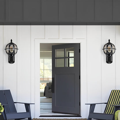 Wall Sconce – Black and Bronze, Retro Aluminum for the Garden, Sunroom, or Exterior Wall 8