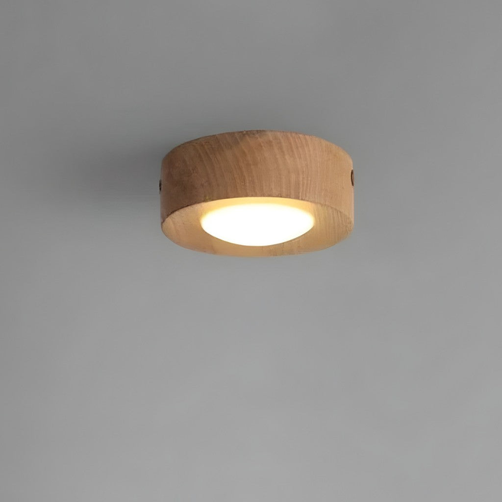 Walnut Wood LED Ceiling Spotlight 0