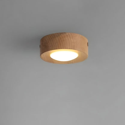 Walnut Wood LED Ceiling Spotlight 0
