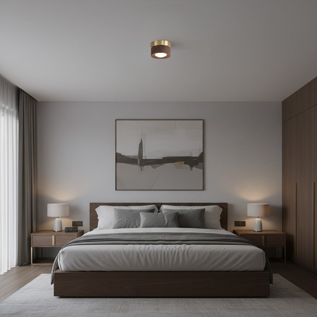 Walnut Wood LED Ceiling Spotlight 1