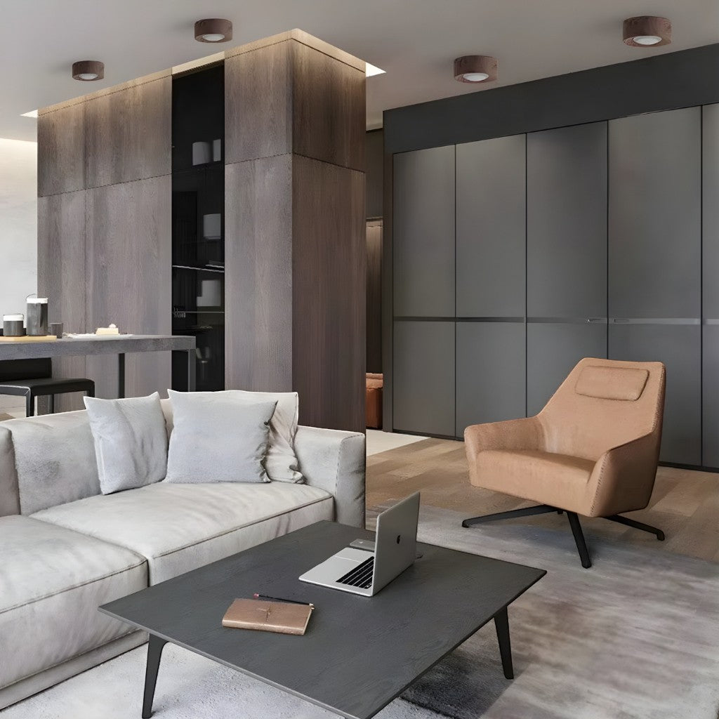 Walnut Wood LED Ceiling Spotlight 3