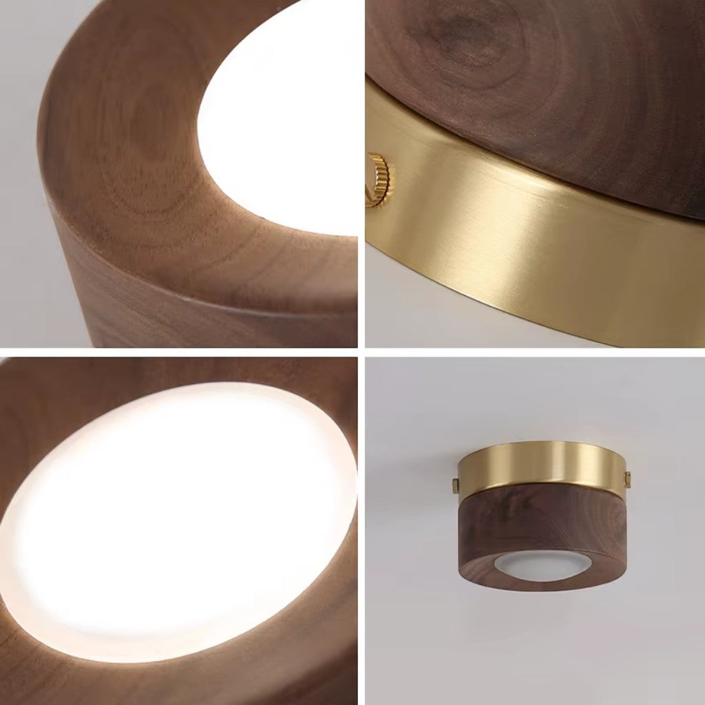 Walnut Wood LED Ceiling Spotlight 4