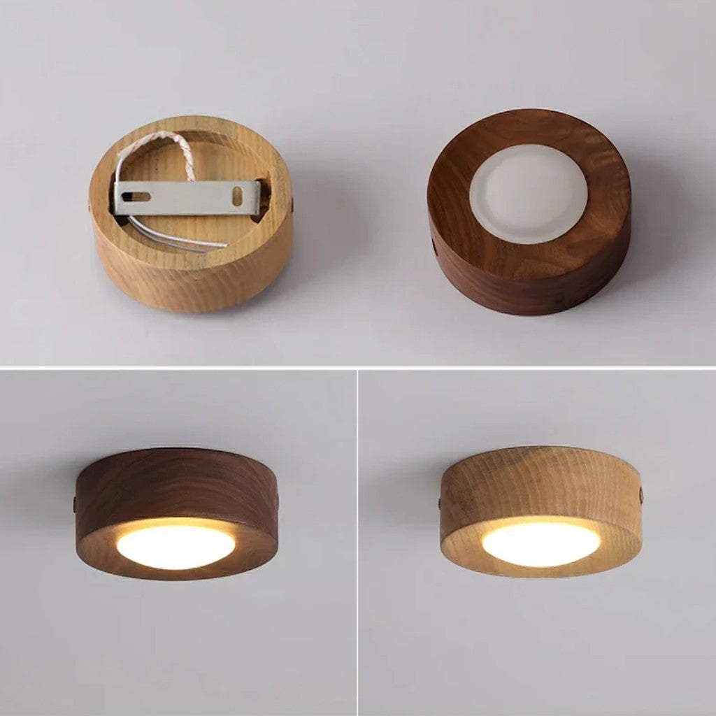 Walnut Wood LED Ceiling Spotlight 5