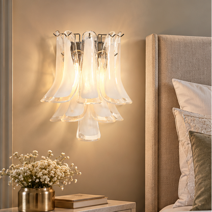 LuxRoyale Murano Glass Petal Wall Sconce