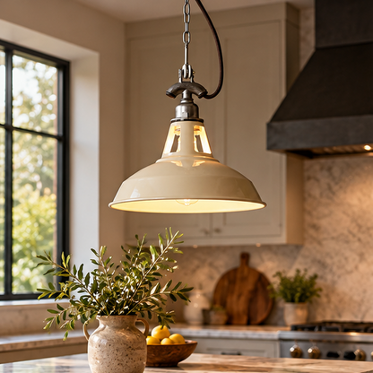 RoyaleGlow Industrial Vented  Pendant Light - Vintage Factory Hanging Lamp