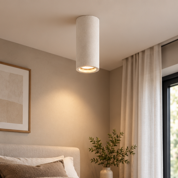 RoyaleGlow Modern Minimalist Concrete LED Ceiling Light Fixture