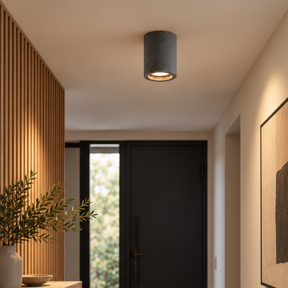RoyaleGlow Modern Minimalist Concrete LED Ceiling Light Fixture