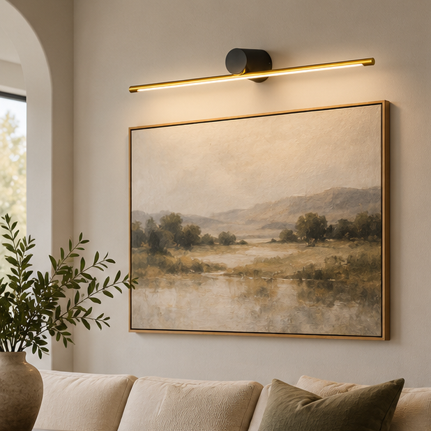 Royelux Modern Linear LED Bathroom Vanity Light Bar - Brass Wall Mounted Fixture