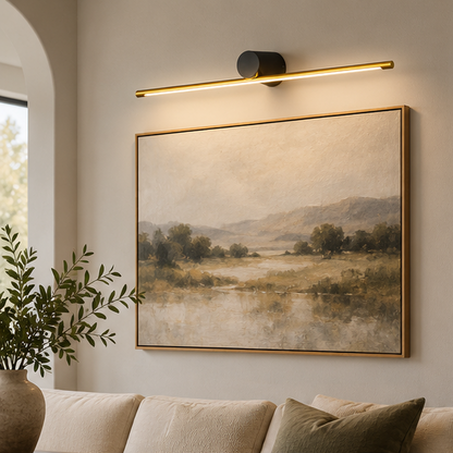 Royelux Modern Linear LED Bathroom Vanity Light Bar - Brass Wall Mounted Fixture