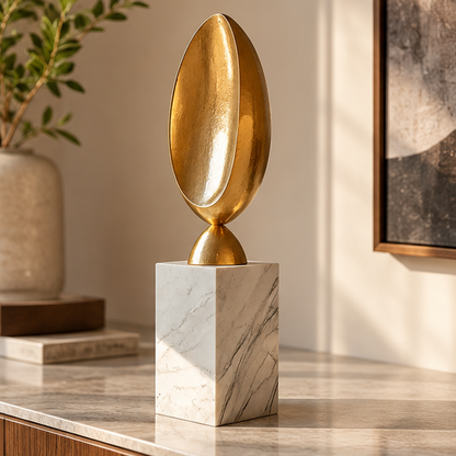 LuxRoyale Modern Abstract Resin Sculpture - Minimalist Home Decor Tabletop Art Piece