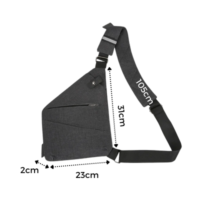Luxora Waterproof Pocket Bag with Adjustable Strap and Pockets