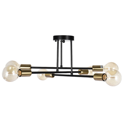 Whispora 6-Light Dimmable Sputnik Modern Semi Flush Mount (24") 3