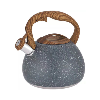 Whistling Tea Kettle 2.8 L Stainless Steel Stovetop Kettle with Wood Grain Handle 7