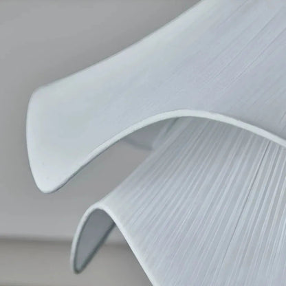 White Fabric Flower LED Pendant Light 5