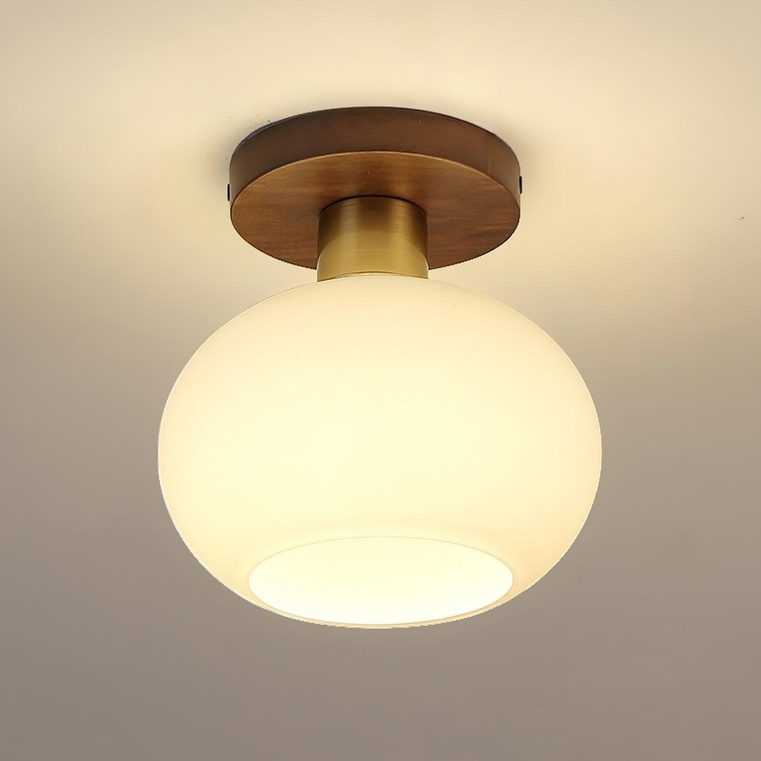 White Shell Ceiling Lamp 0