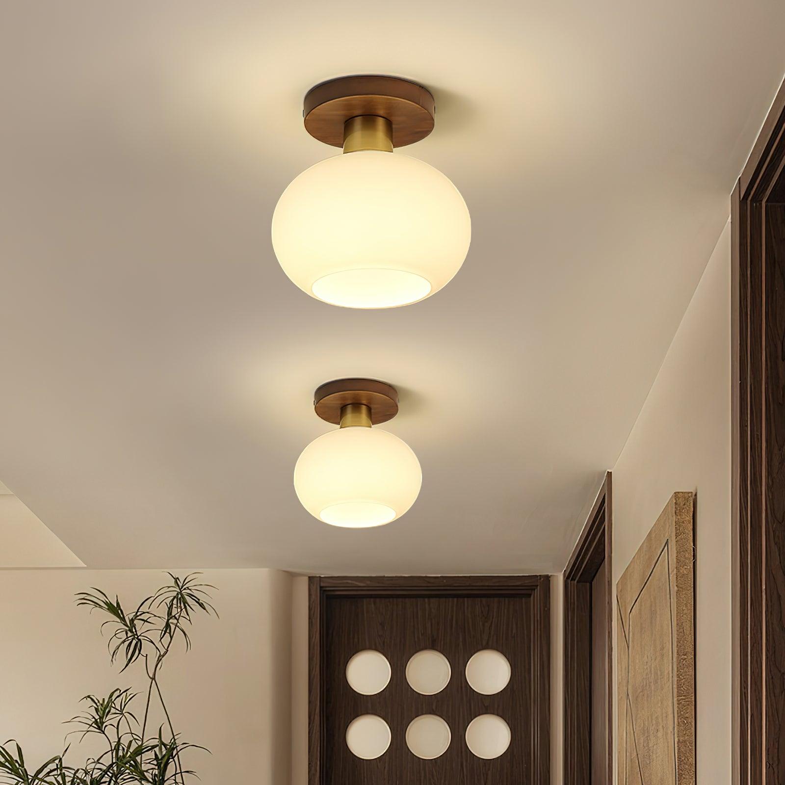 White Shell Ceiling Lamp 3