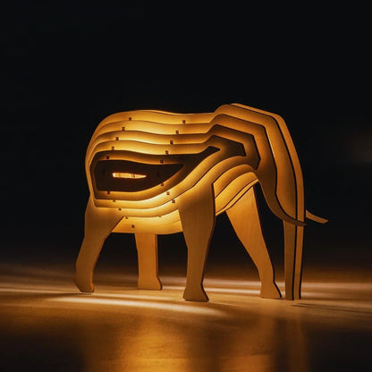LuxRoyale Wooden Animal Light 3D Lamp For Home Decor