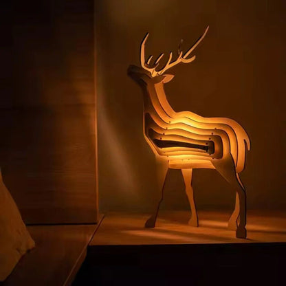 LuxRoyale Wooden Animal Light 3D Lamp For Home Decor