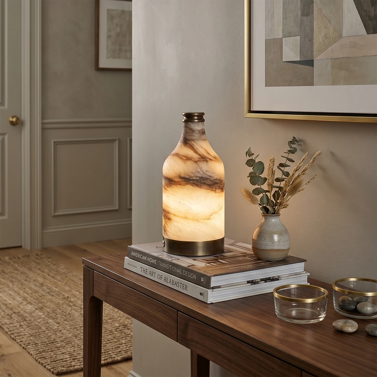Wine Bottle Alabaster Table Lamp 6