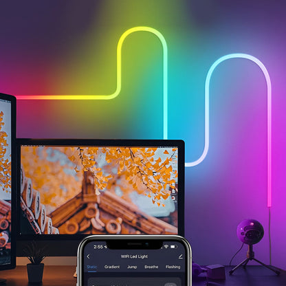 Wireless Control RGB LED Strip Lights Rope Light Flexible DIY Modeling 1