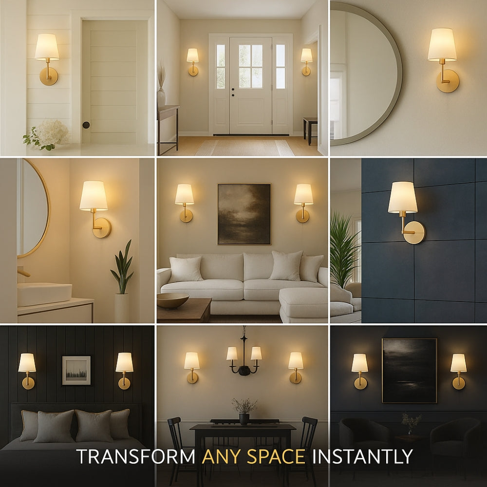 Wireless Fabric Wall Lamp (2 Packs) 5