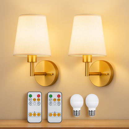 Wireless Fabric Wall Lamp (2 Packs) 7