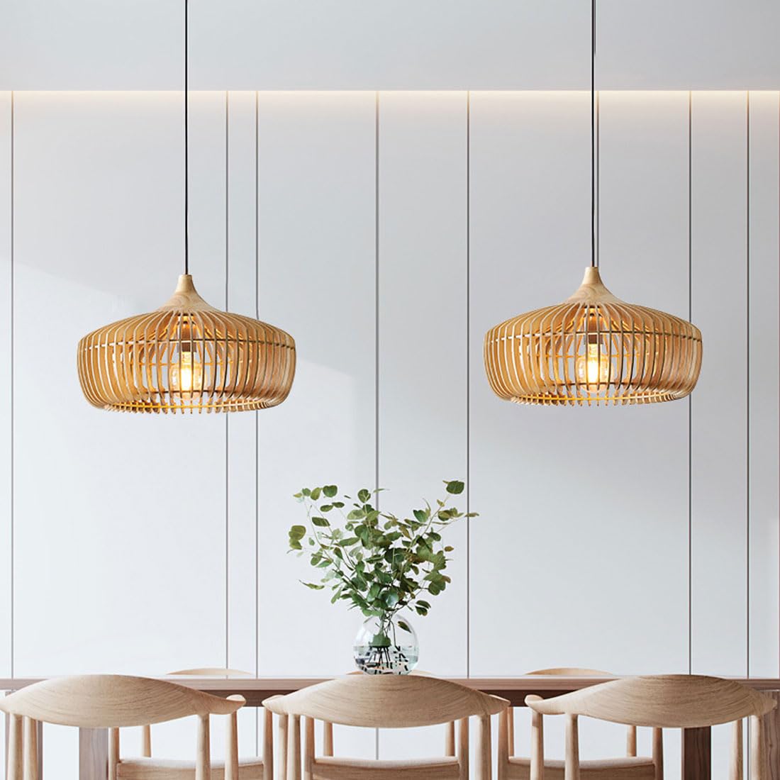 Wood Nordic Japanese Kitchen Pendant Lighting | Minimalist