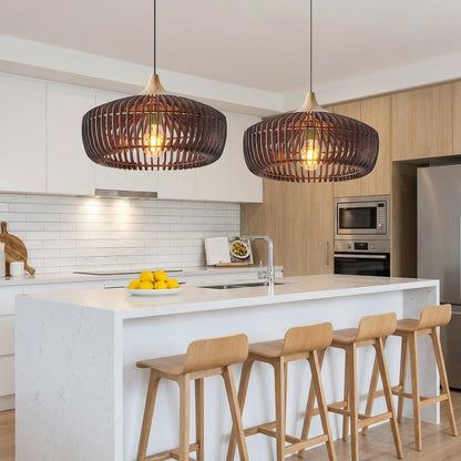 Wood Nordic Japanese Kitchen Pendant Lighting | Minimalist