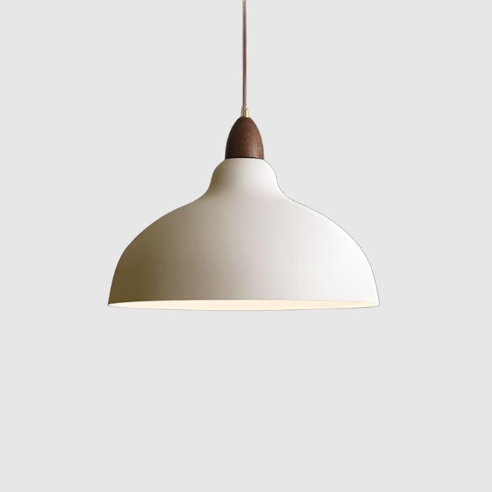 Wood Pendant Light - Natural Metal & Cord Cable Design 0