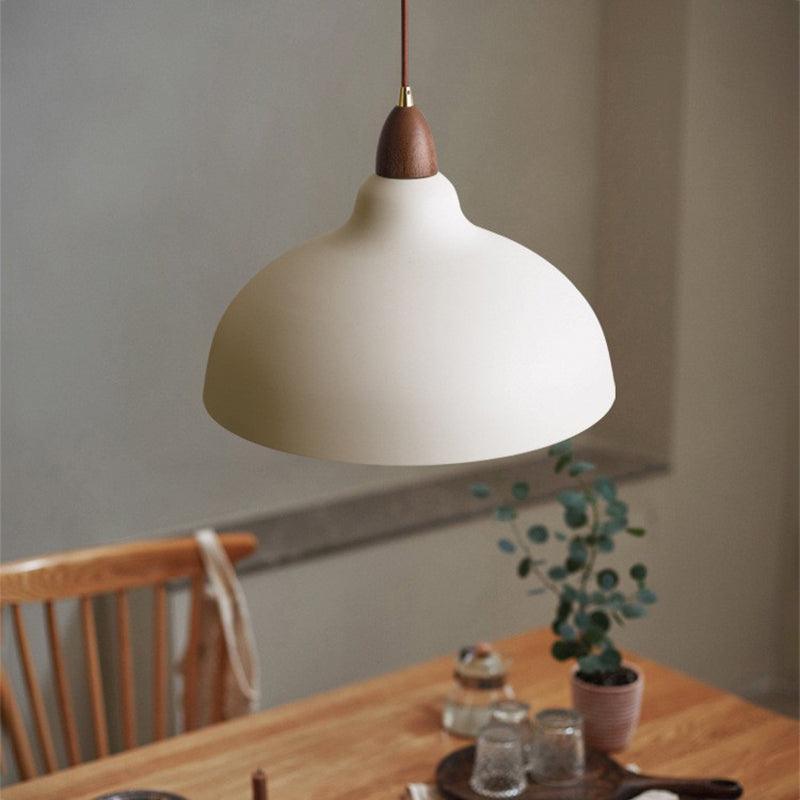 Wood Pendant Light - Natural Metal & Cord Cable Design 2