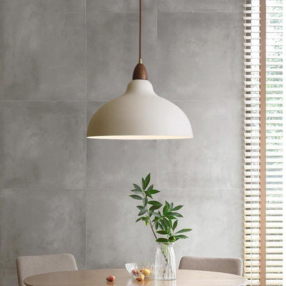 Wood Pendant Light - Natural Metal & Cord Cable Design 3