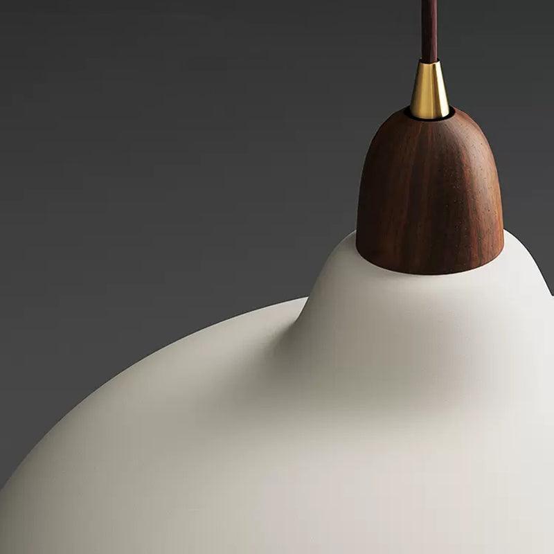 Wood Pendant Light - Natural Metal & Cord Cable Design 5