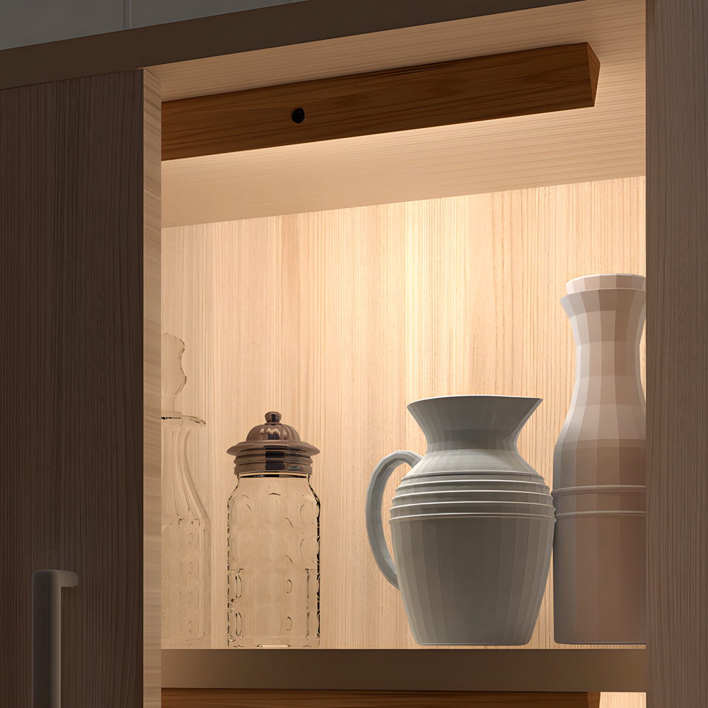Wood Rectangle Motion Sensor Magnetic Cabinet Lights LED Rechargeable Night Light 3