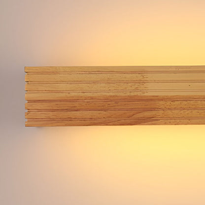 Wood Rectangular Waterproof LED Nordic Wall Sconce Lighting Mirror Light 8