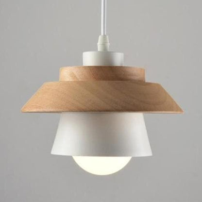 Wood and Metal Layered LED Pendant 5