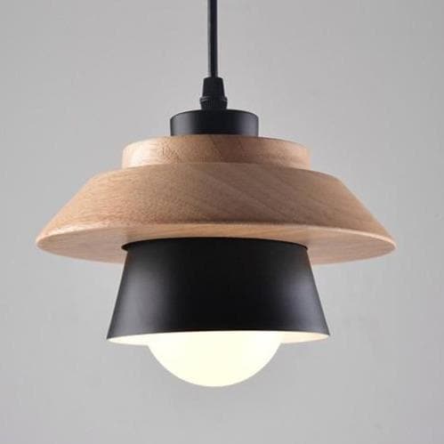Wood and Metal Layered LED Pendant 6