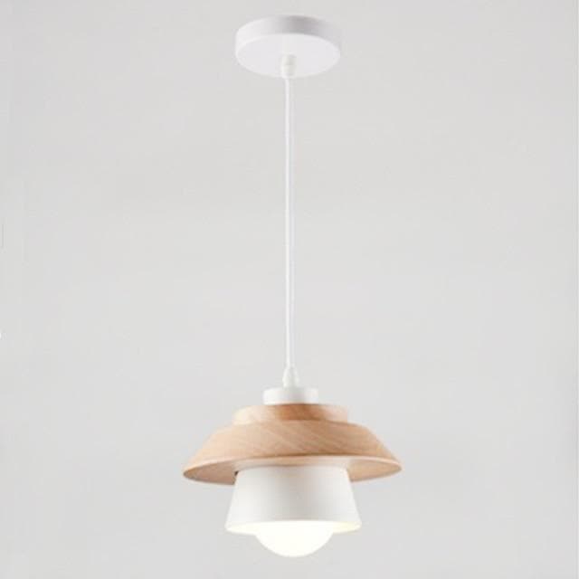 Wood and Metal Layered LED Pendant 7